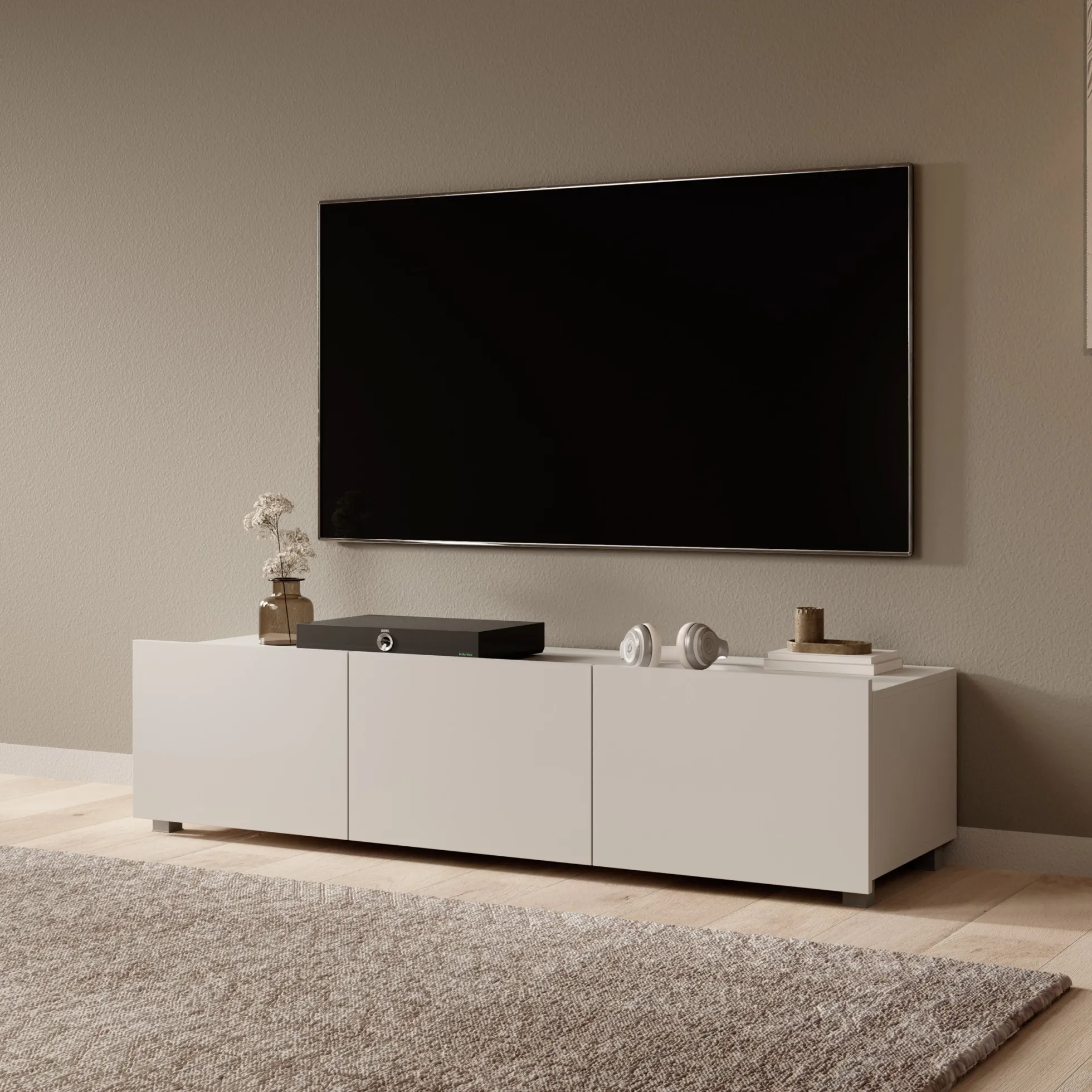 Calgary - TV-Meubel - met 3 deuren - Beige - 150x43x37 cm