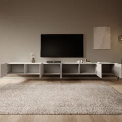 Calgary - TV-Meubel - met 6 deuren - Beige - 300x43x37 cm