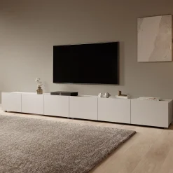 Calgary - TV-Meubel - met 6 deuren - Beige - 300x43x37 cm