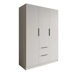 Caliero - Kledingkast 3-deurs - Wit - 150x60x216 cm