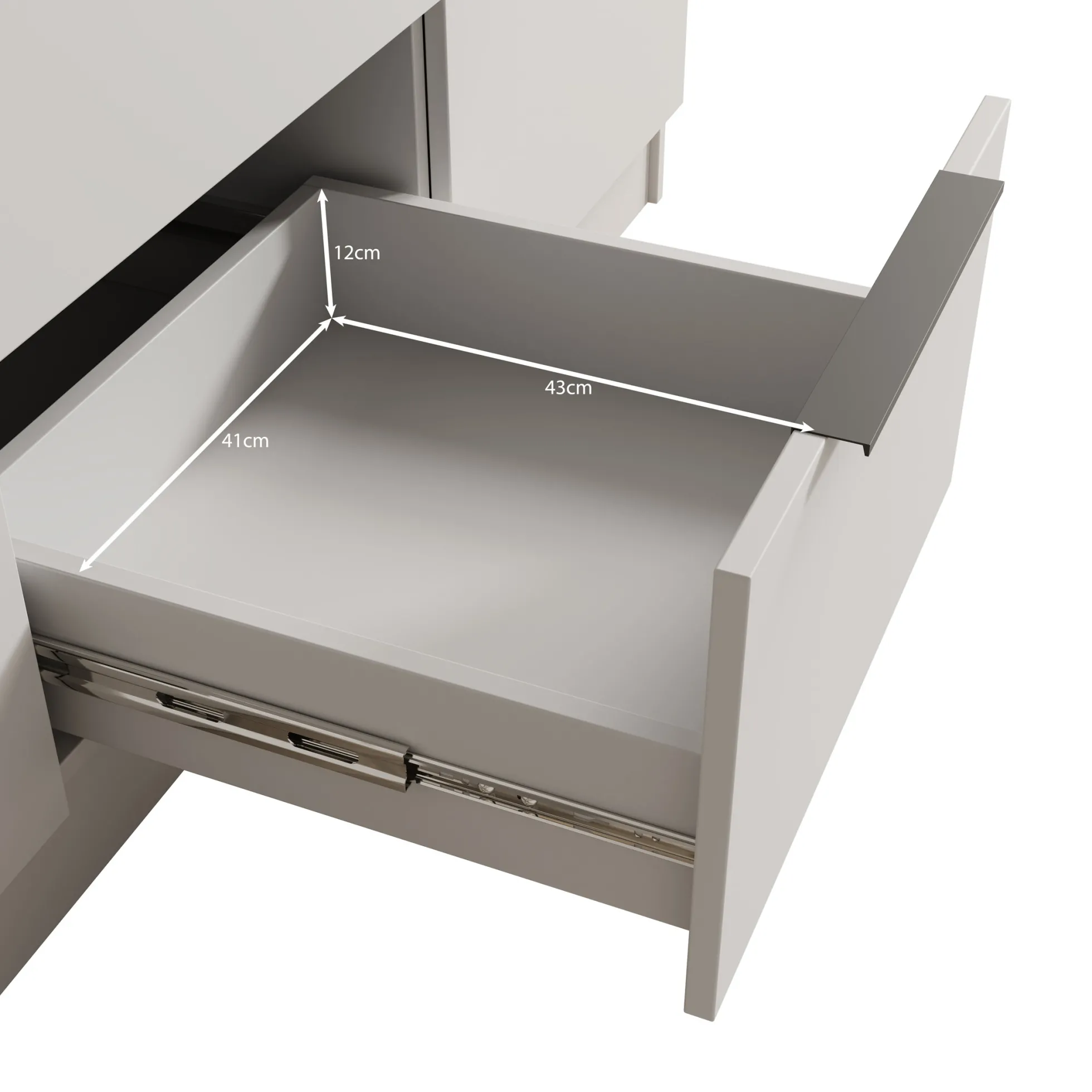 Caliero - Kledingkast 3-deurs met spiegel - Wit - 150x60x216
