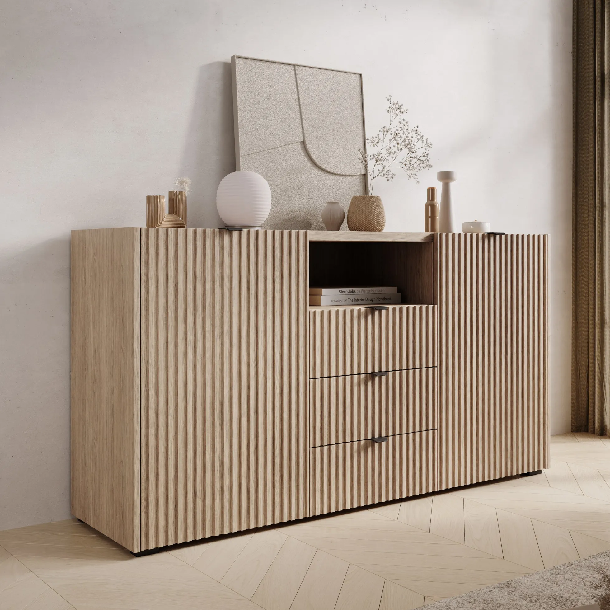Callahan - Dressoir - Eiken - 150x40x80 cm