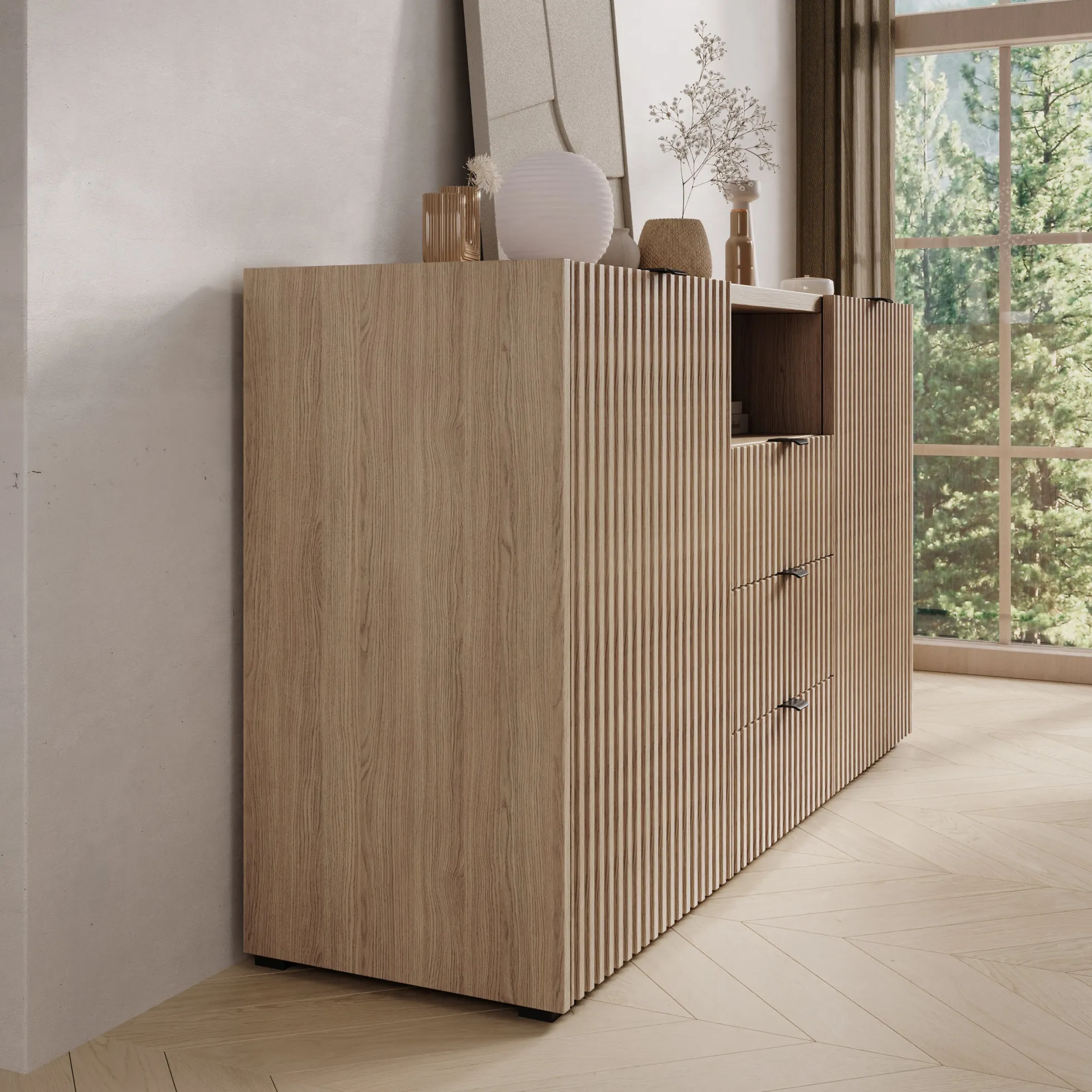 Callahan - Dressoir - Eiken - 150x40x80 cm