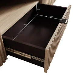 Callahan - TV-Meubel - Eiken - 179x40x42 cm