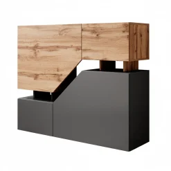 Canberra - Dressoir - Eiken/antraciet - 120x35x100 cm