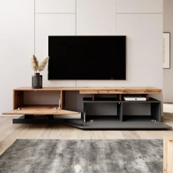 Canberra - TV-Meubel - Eiken/antraciet