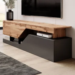 Canberra - TV-Meubel - Eiken/antraciet - 160 cm