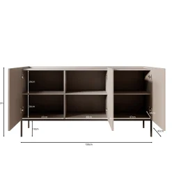 Capri - Dressoir - Beige - 150x42x80 cm