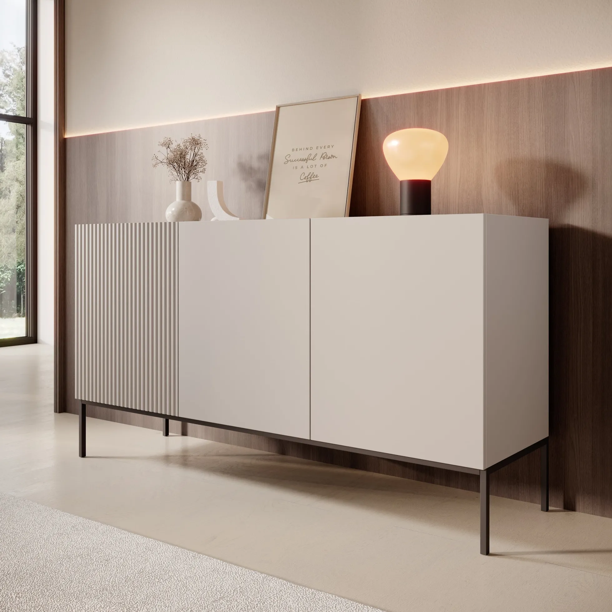 Capri - Dressoir - Beige - 150x42x80 cm