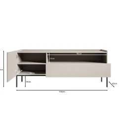 Capri - TV-Meubel - Eiken - 150x42x60 cm