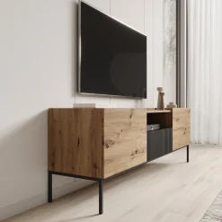 Capri - TV-Meubel - Eiken - 180x42x60 cm