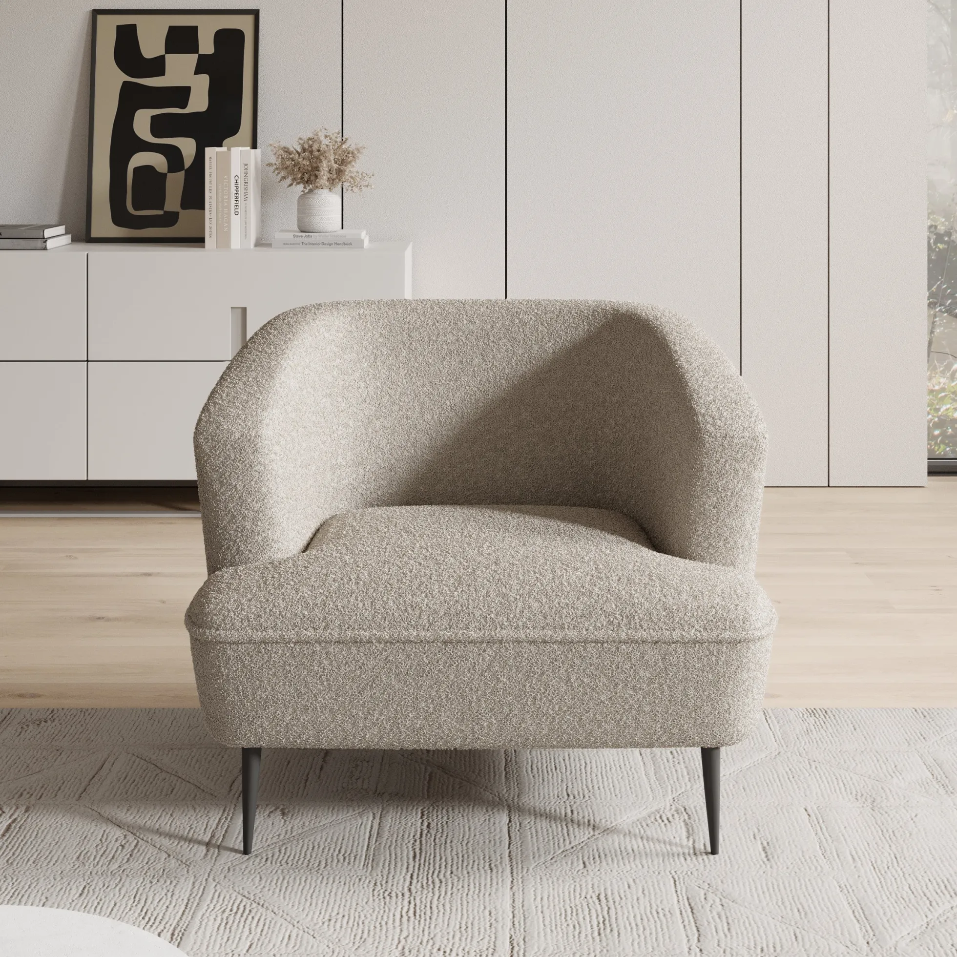 Caracas - Fauteuil - Teddystof beige