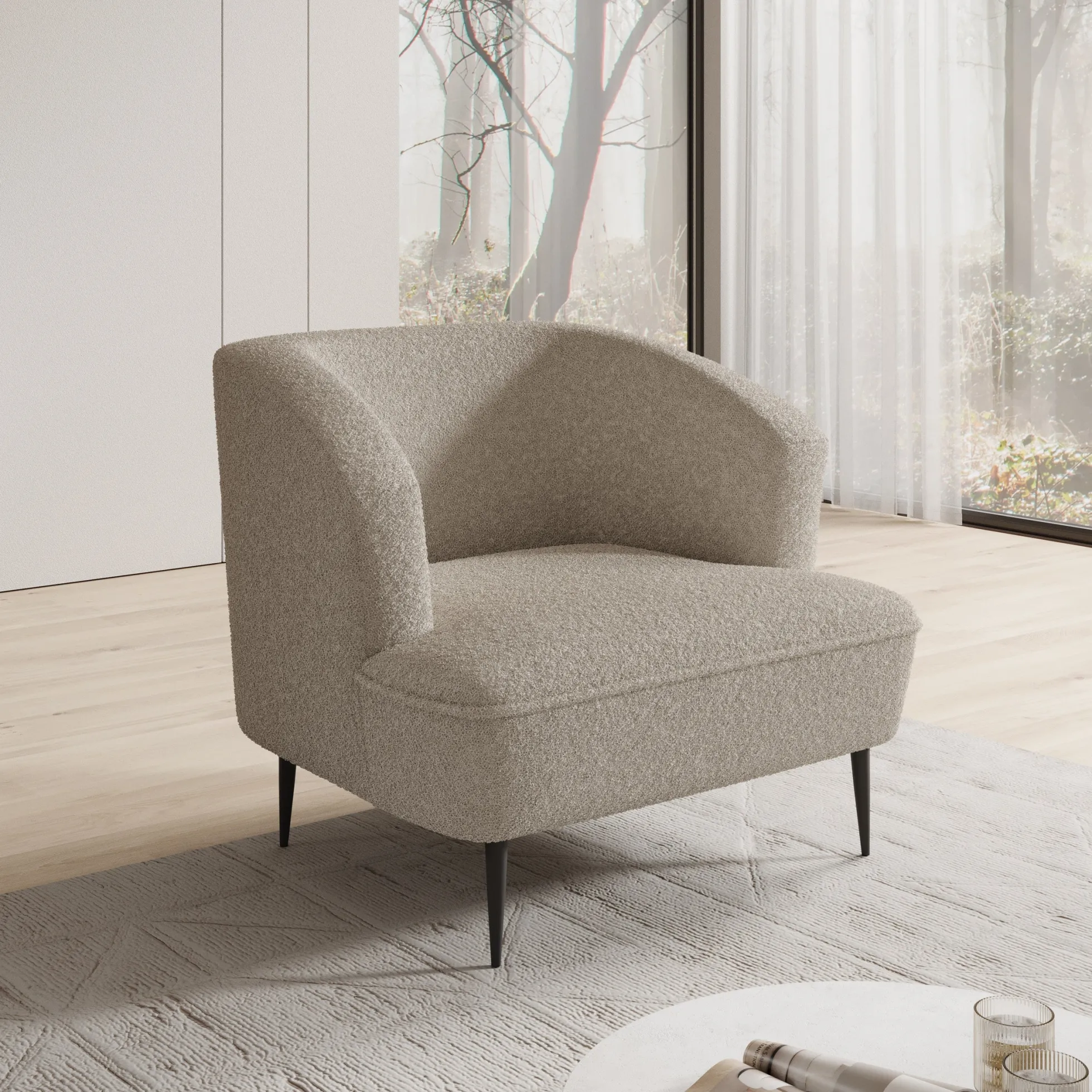 Caracas - Fauteuil - Teddystof beige