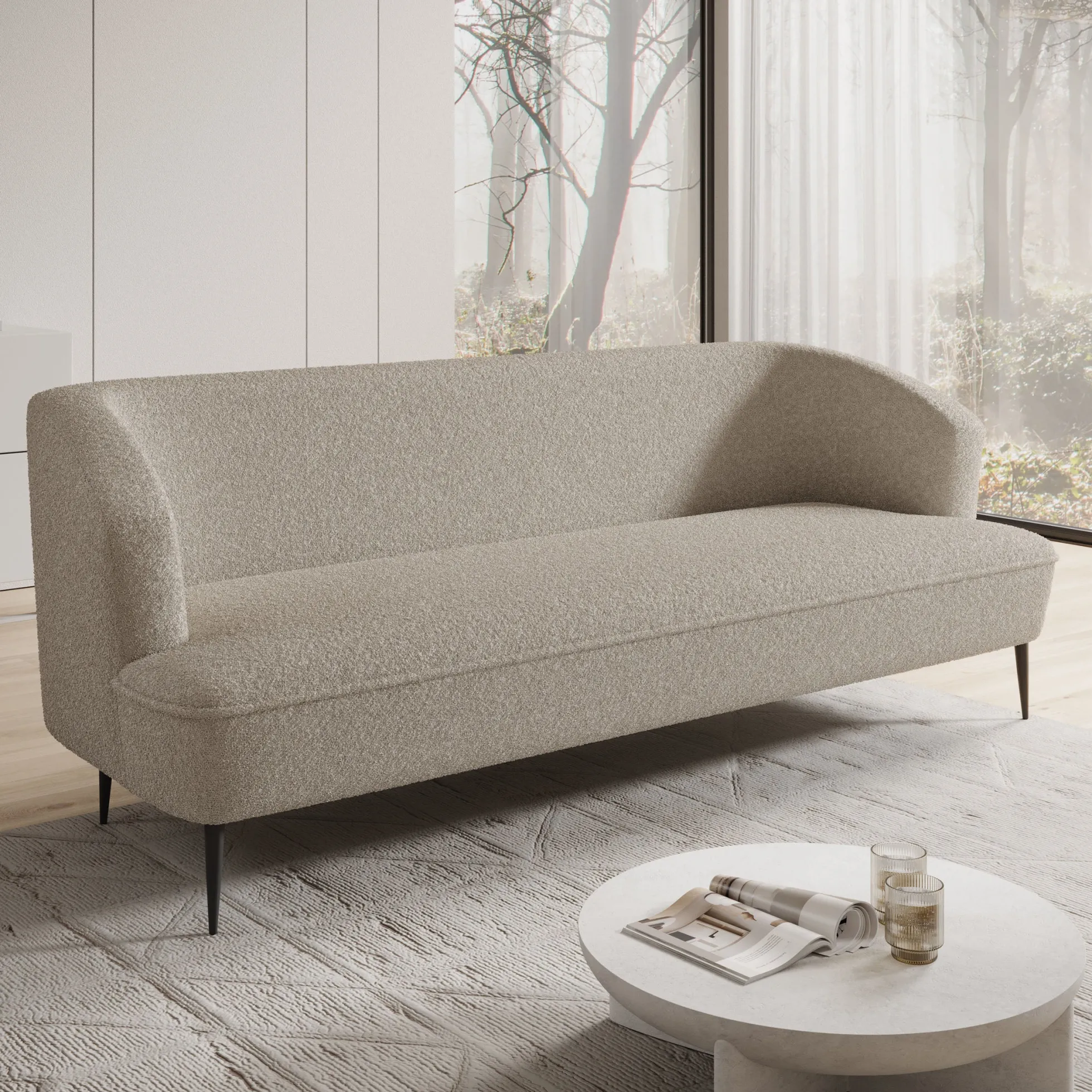 Caracas - 3-zitsbank - Teddystof beige