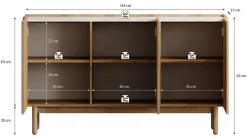 Cayenne 2 - Dressoir - Eiken - 144x37x83 cm