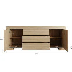 Cayuga - Dressoir - Eiken - 225x48x90 cm