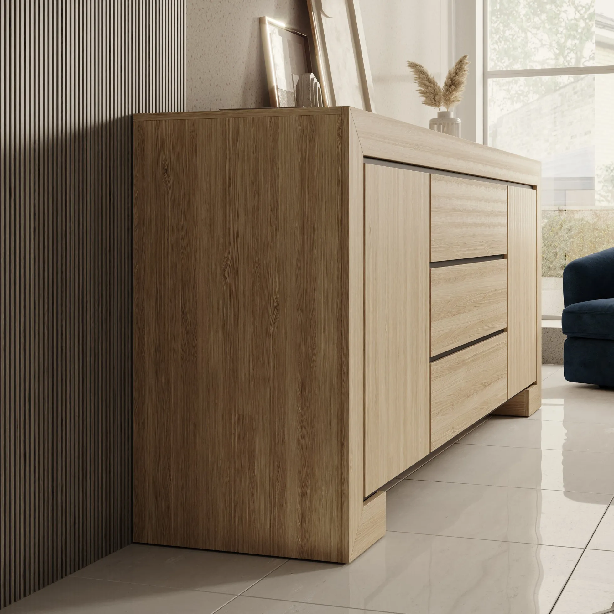Cayuga - Dressoir - Eiken - 225x48x90 cm