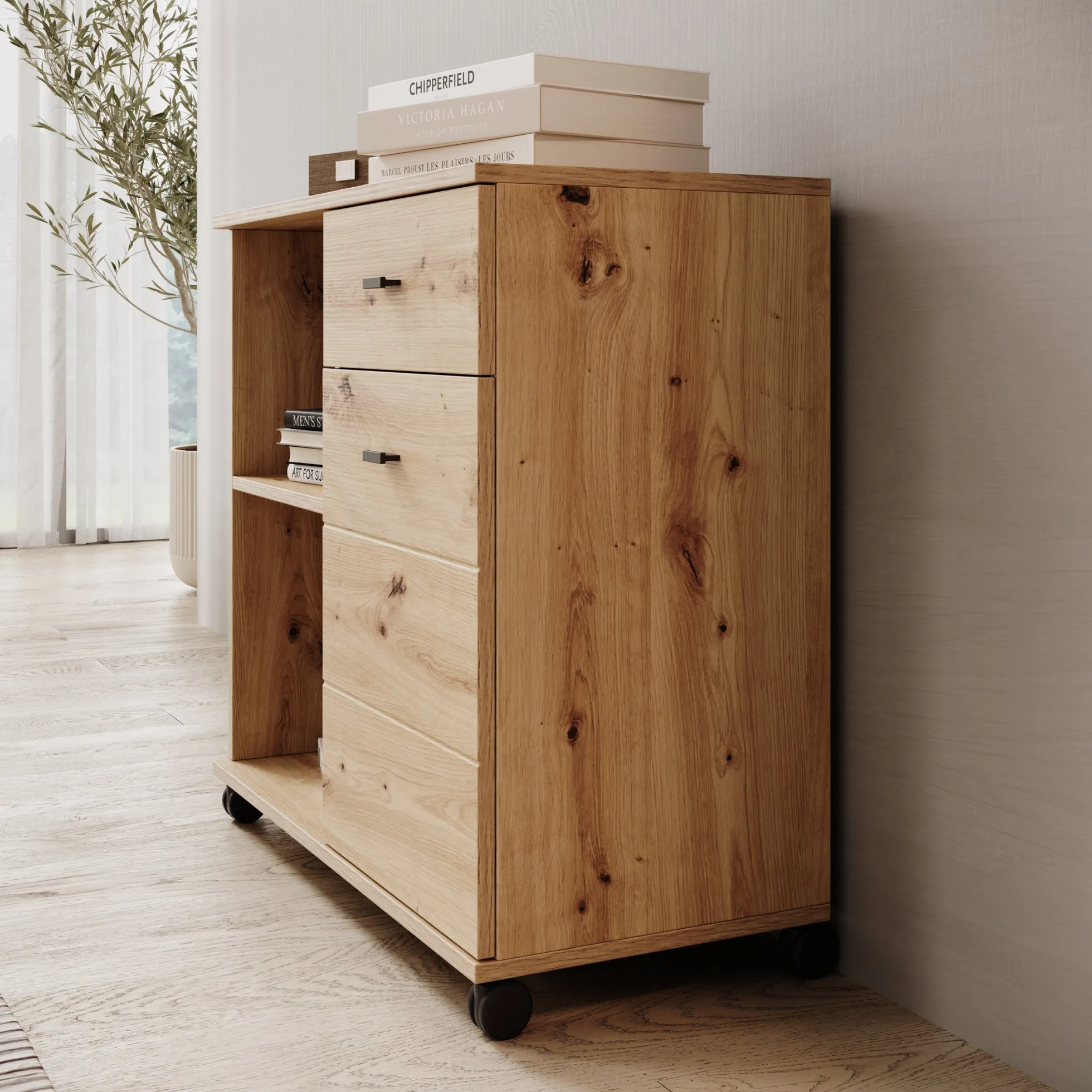 Celeste - Dressoir - Eikenpatroon - 77x35x73 cm