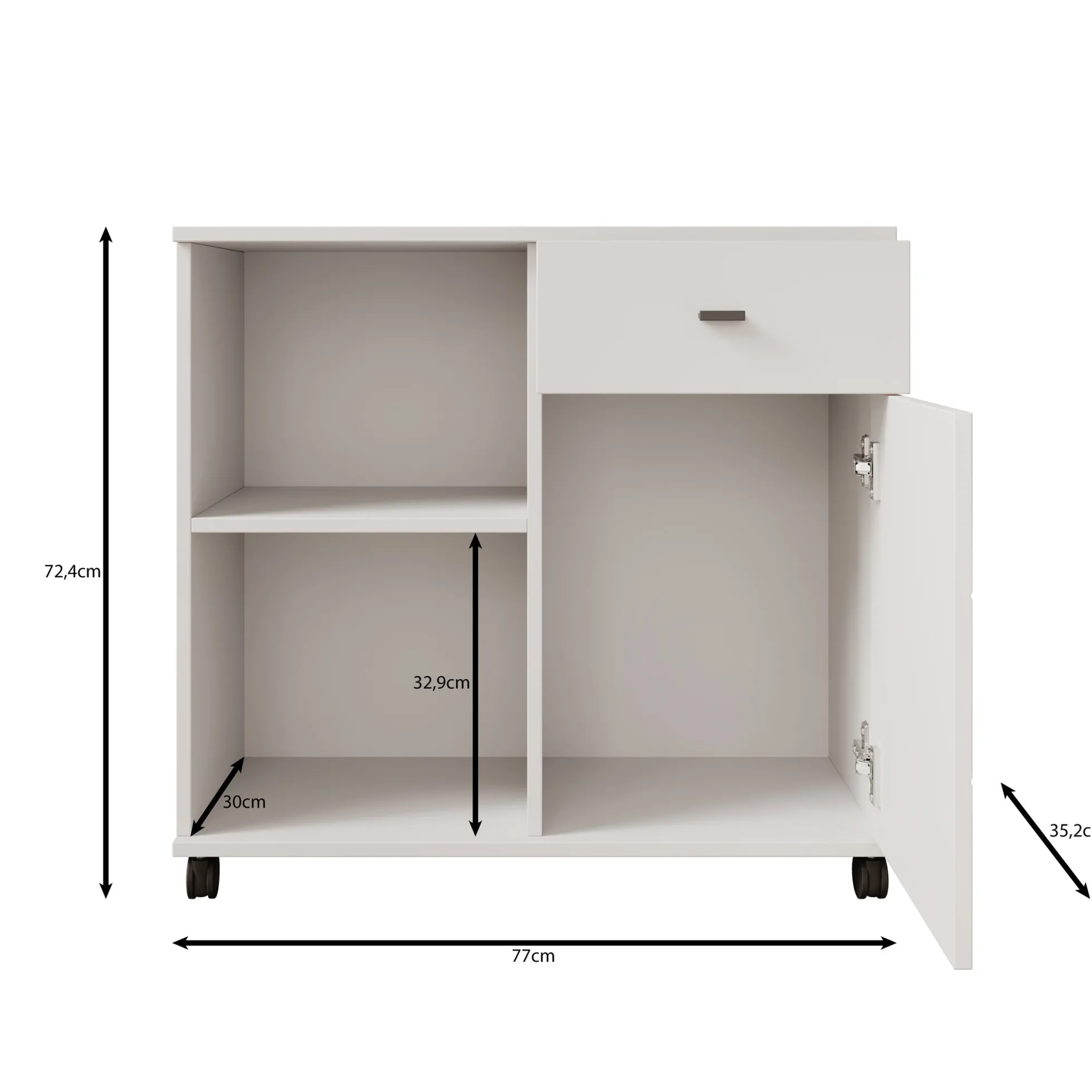 Celeste - Dressoir - Wit - 77x35x73 cm