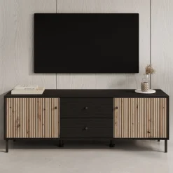 Charles - TV-Meubel met 2 deuren - Eiken - 157 cm