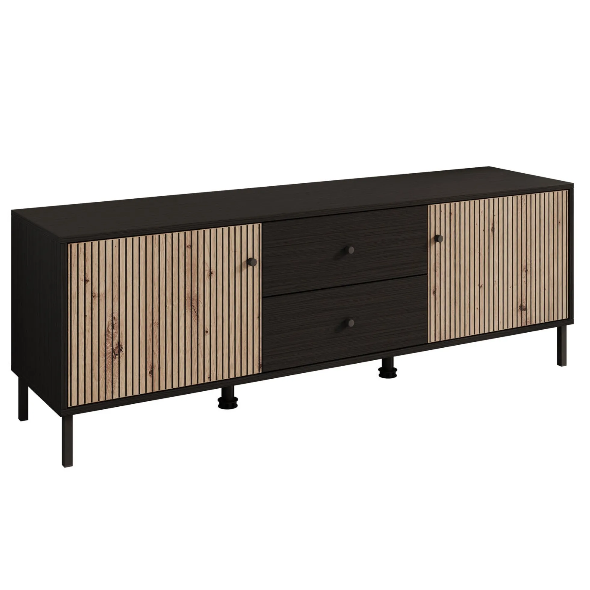 Charles - TV-Meubel met 2 deuren - Eiken - 157 cm