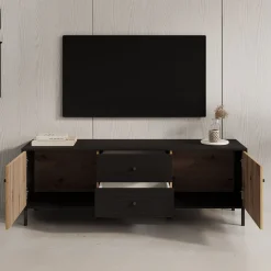 Charles - TV-Meubel met 2 deuren - Eiken - 157 cm