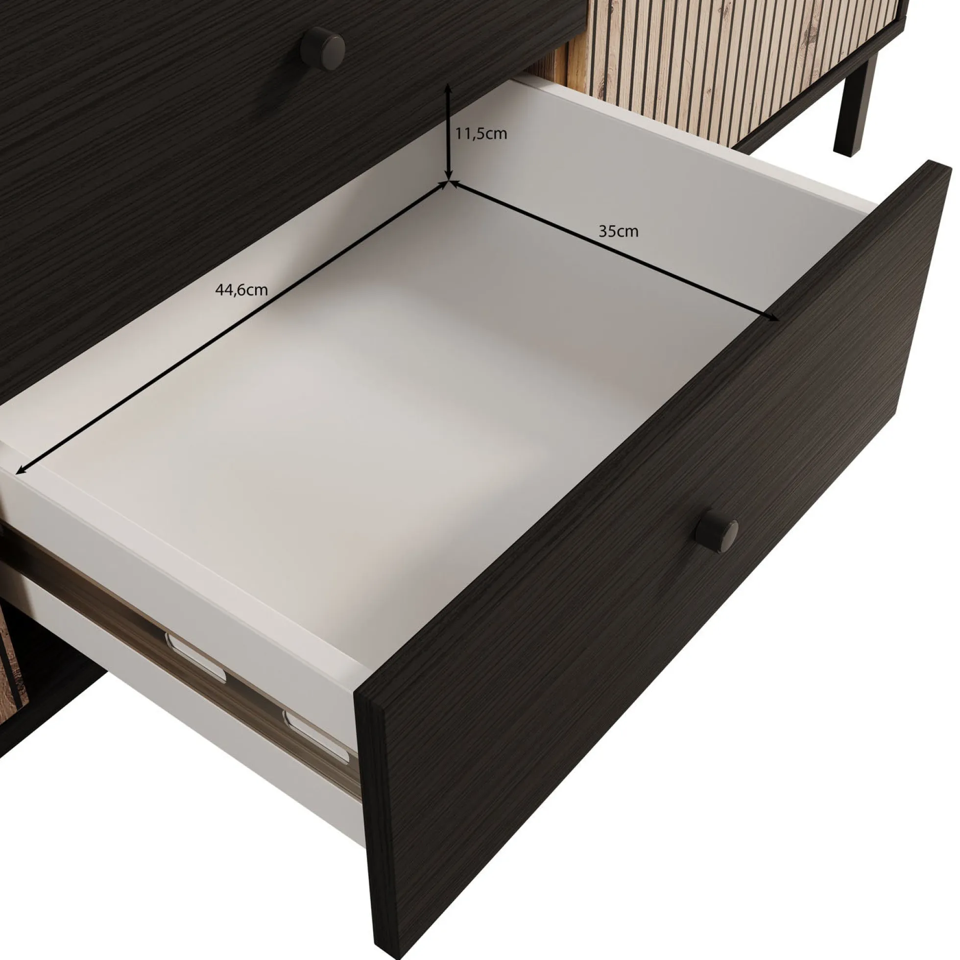 Charles - TV-Meubel met 2 deuren - Eiken - 157 cm