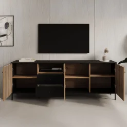Charles - TV-Meubel met 3 deuren - Eiken - 208 cm