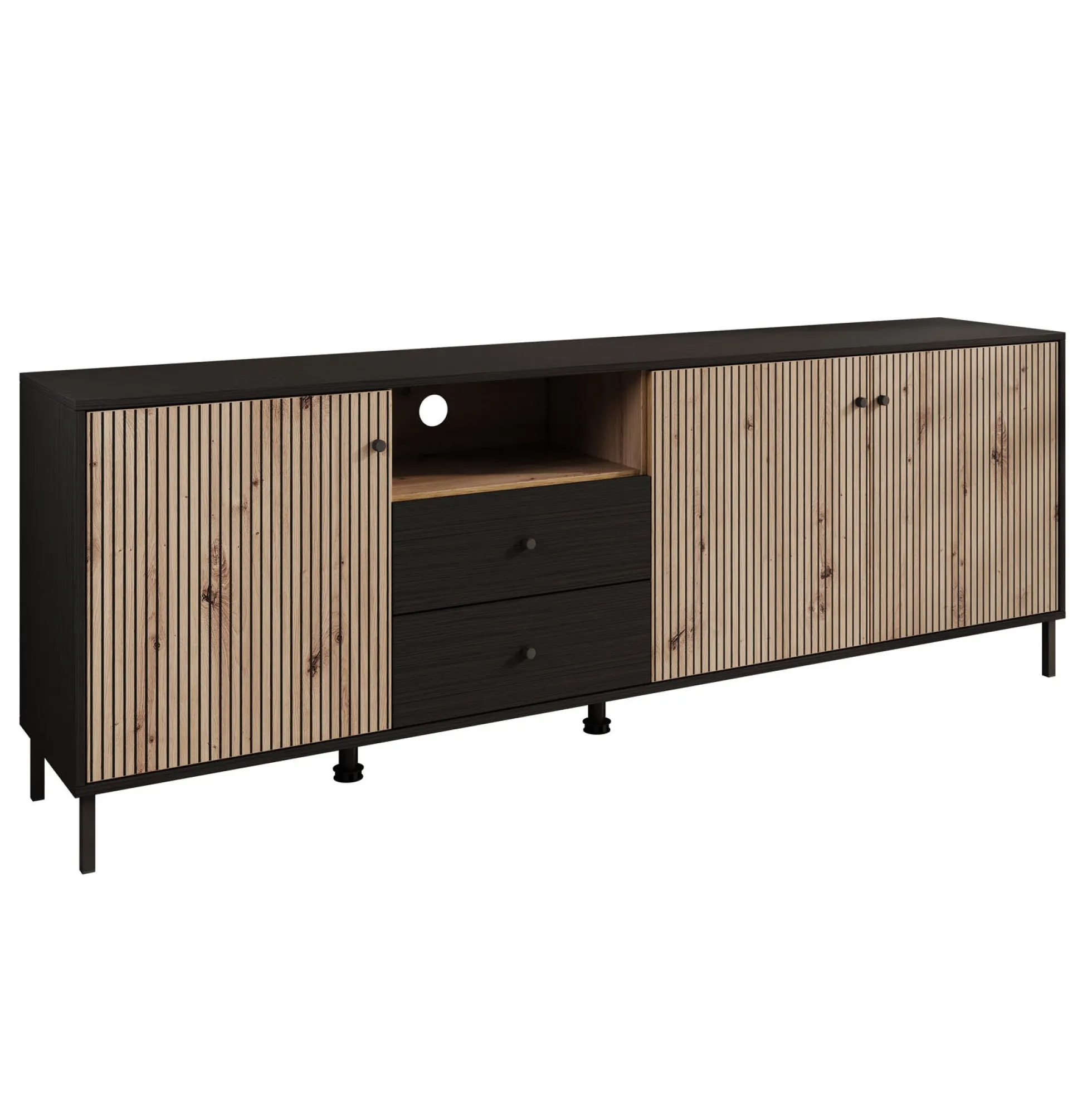 Charles - TV-Meubel met 3 deuren - Eiken - 208 cm