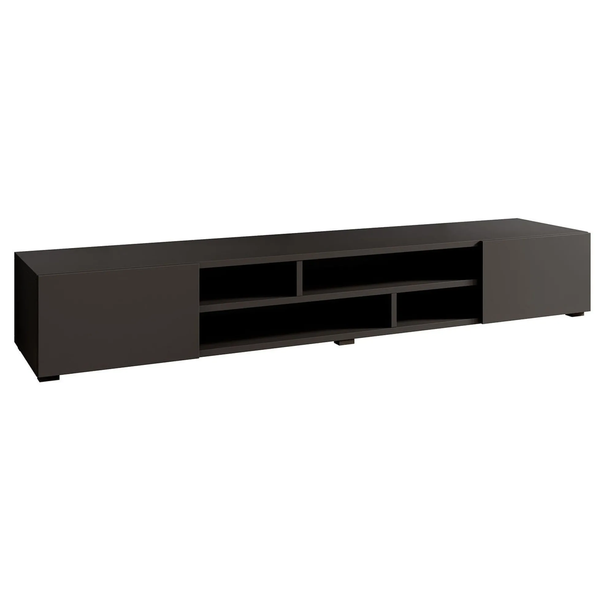 Charo - TV-Meubel - met 2 deuren - Mat zwart - 208 cm