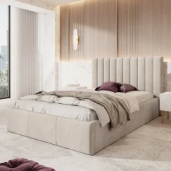 Chief - Tweepersoonsbed - Velvet beige - 140x200 cm