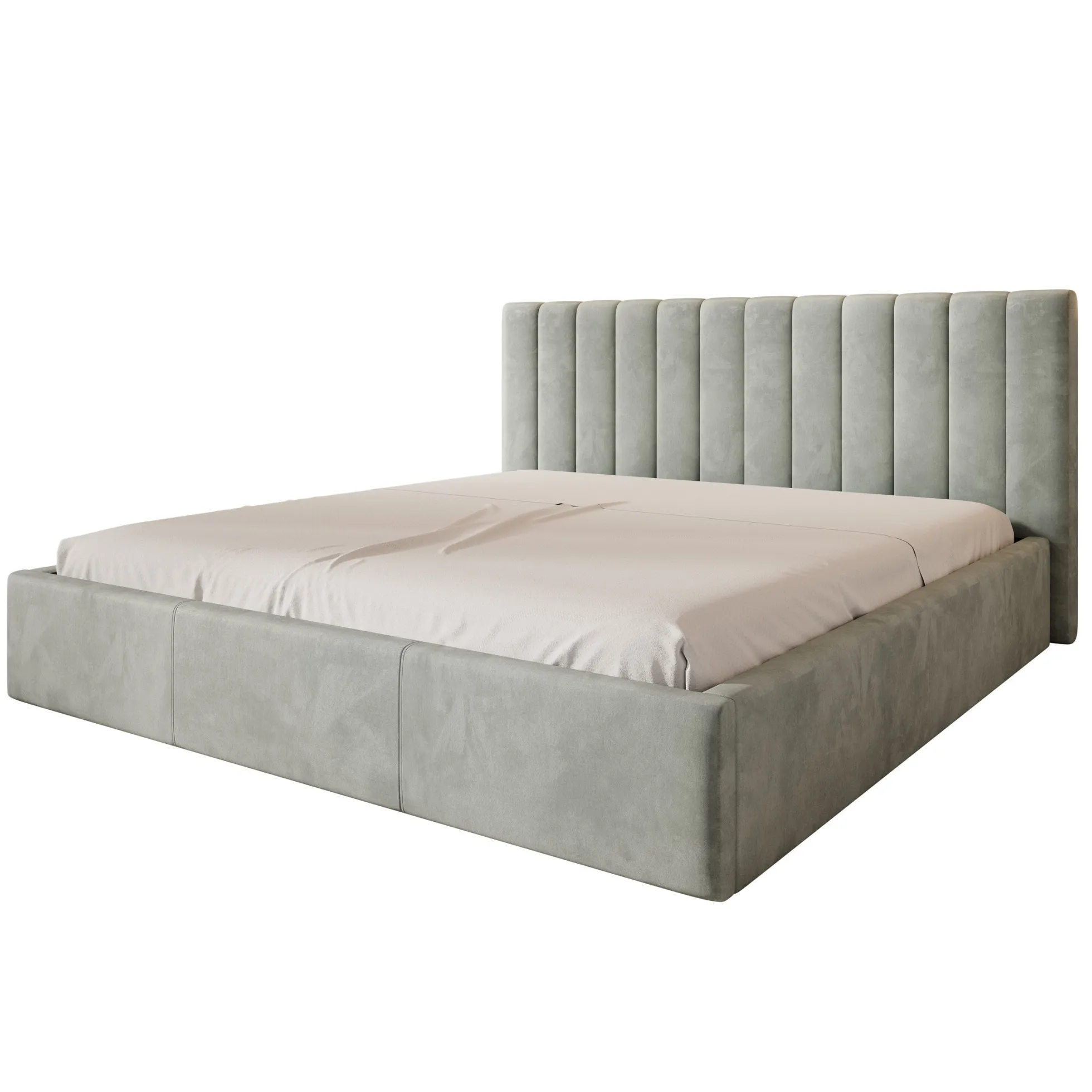 Chief - Tweepersoonsbed - Velvet grijs - 200x200 cm