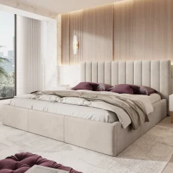 Chief - Tweepersoonsbed - Velvet beige - 200x200 cm