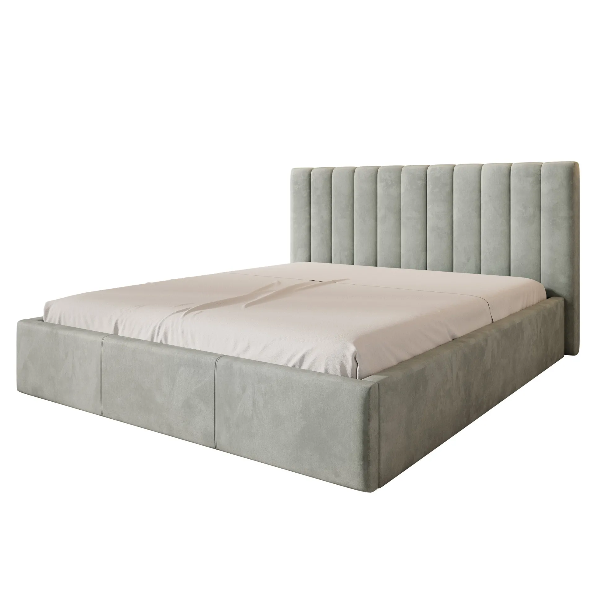 Chief - Tweepersoonsbed - Velvet grijs - 180x200 cm