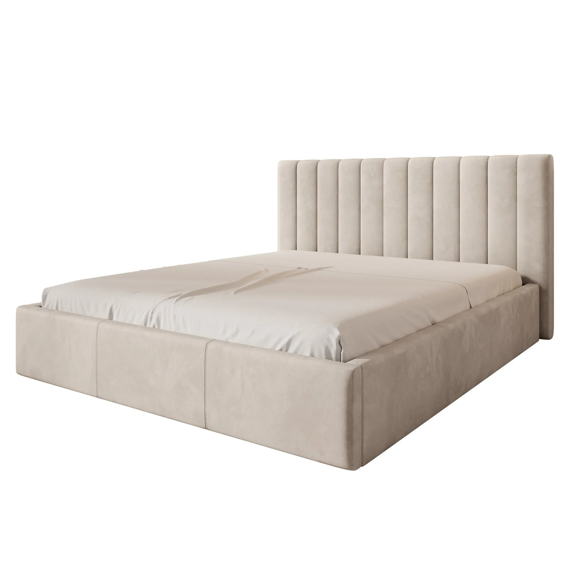 Chief - Tweepersoonsbed - Velvet beige - 180x200 cm