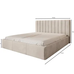 Chief - Tweepersoonsbed - Velvet beige - 180x200 cm