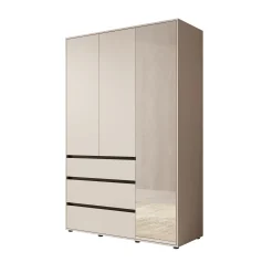 Cirelle 2 - Kledingkast 3-deurs - Beige - 138x55x211 cm