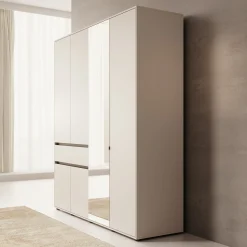 Cirelle 2 - Kledingkast met 6 deuren - Beige - 183x55x211 cm