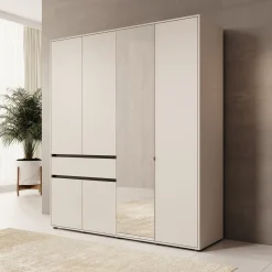 Cirelle 2 - Kledingkast met 6 deuren - Beige - 183x55x211 cm