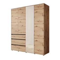 Cirelle - Kledingkast 4-deurs - Eikenpatroon - 183x55x211 cm