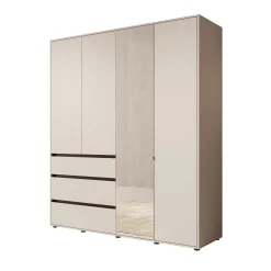 Cirelle - Kledingkast 4-deurs - Beige - 183x55x211 cm