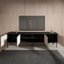 Cordoba - TV-Meubel met 4 deuren - Eiken - 200x40x55 cm