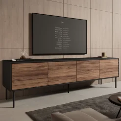 Cordoba - TV-Meubel met 4 deuren - Eiken - 200x40x55 cm