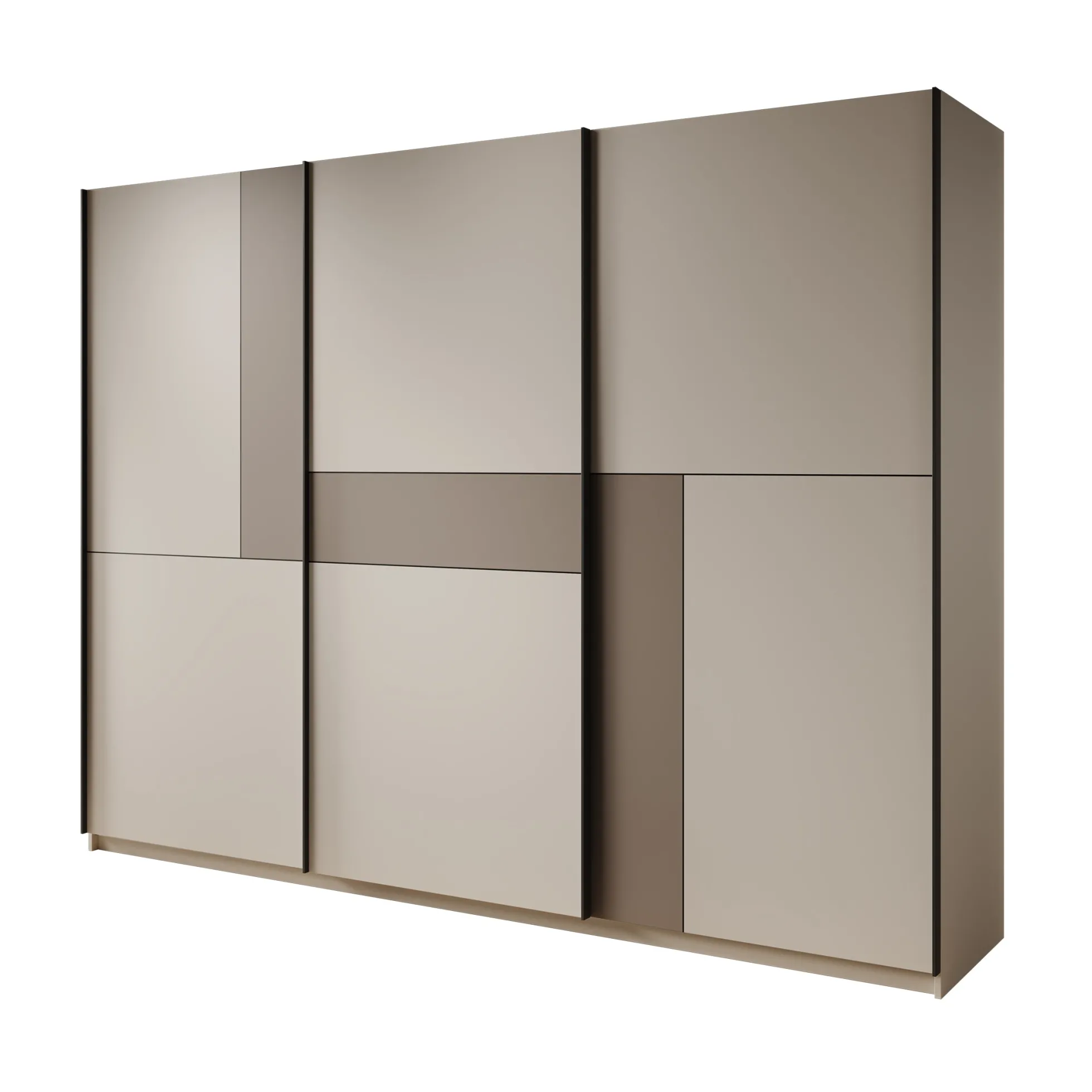 Cotto - Kledingkast met schuifdeuren - Beige - 270x60x210 cm