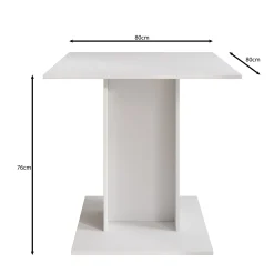Cova - Eetkamertafel - Eikenpatroon - 80x80x76 cm