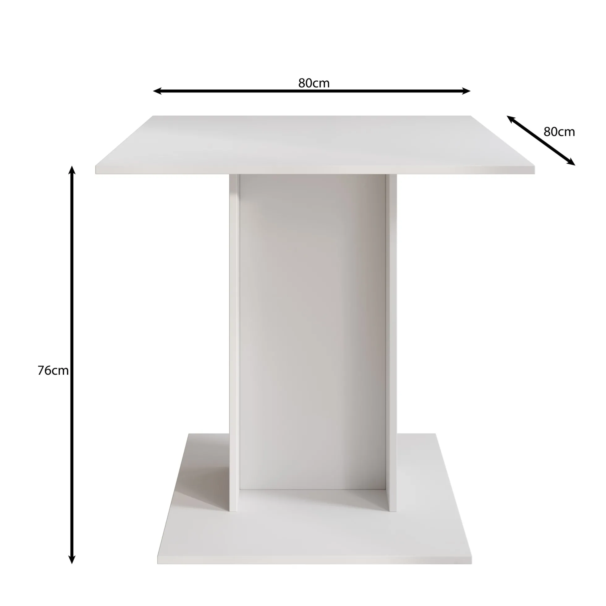 Cova - Eetkamertafel - Eikenpatroon - 80x80x76 cm
