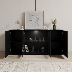 Cres 2 - Dressoir - Zwart - 150x40x70 cm