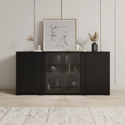 Cres 2 - Dressoir - Zwart - 150x40x70 cm