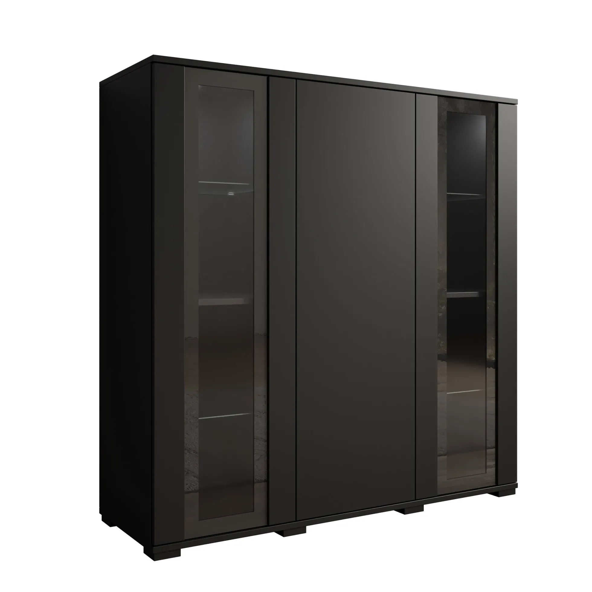 Cres - Dressoir - Zwart - 120x40x122 cm