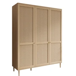 Crimson - Kledingkast met 3 deuren - Eiken - 165x52x208 cm